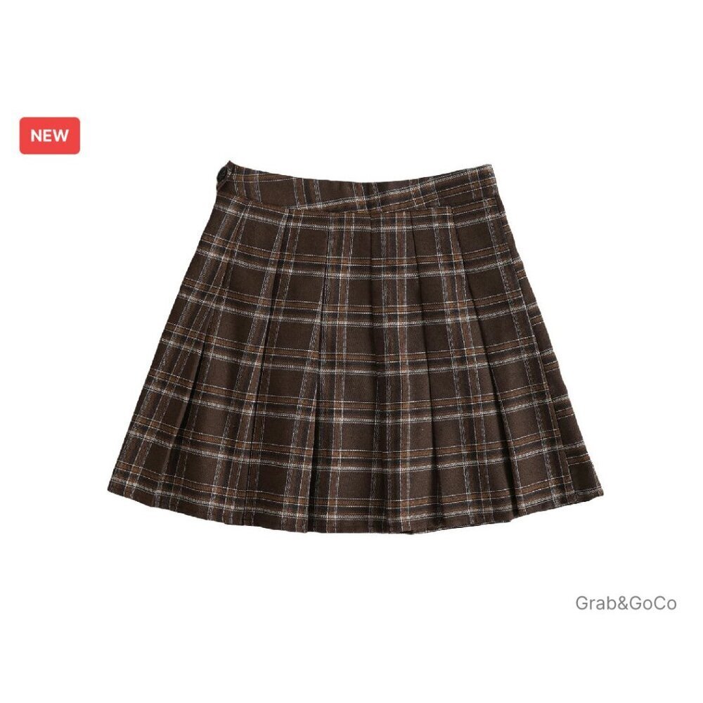 A-Line Fit and Flare Mini Skirt Side Zipper Closure Y2K Chic Retro